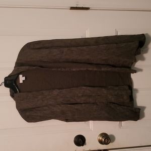 Pure Jill olive green open front cardigan